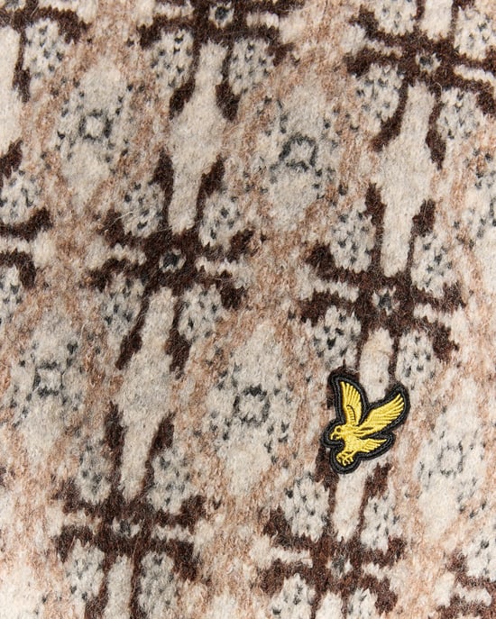 Lyle & Scott Borstad Intarsia Stickad Crew Tröja - Grå - Image 6