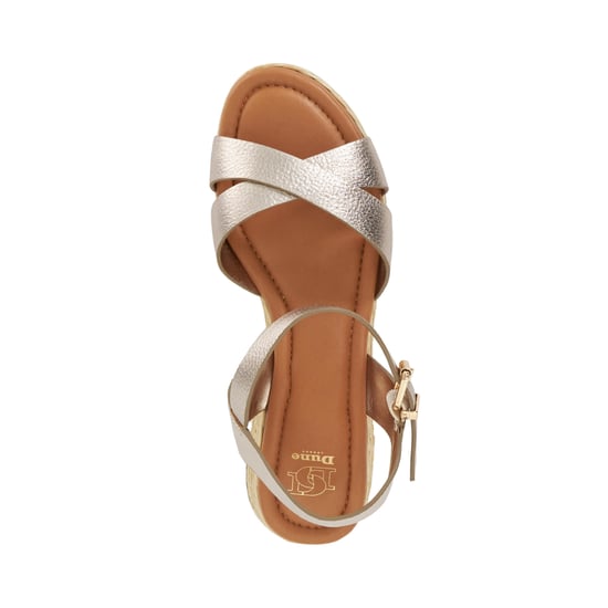 Dune Ladies Littleton - Leather Raffia Flatform Sandals - Image 4