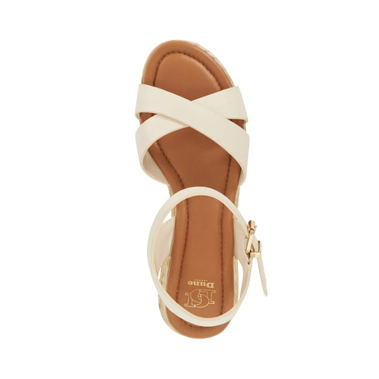 Dune Ladies Littleton - Leather Raffia Flatform Sandals - Image 4