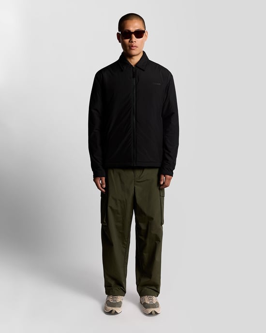 Lyle & Scott gewatteerde jas met kraag - zwart - Image 2