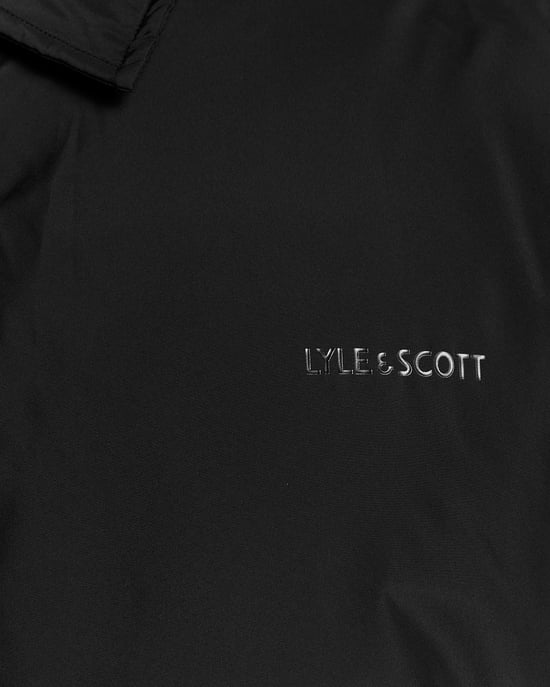 Lyle & Scott gewatteerde jas met kraag - zwart - Image 6