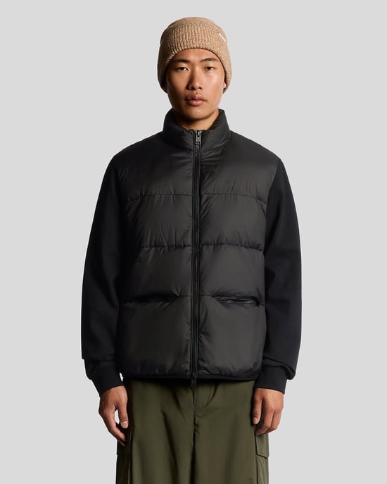 Lyle & Scott Hybrid Puffer Jacket - Zwart - Image 1