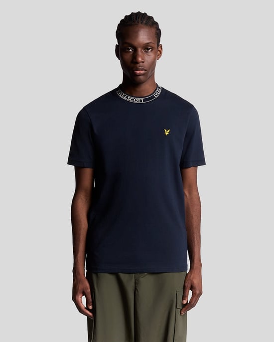 Collar Logo Ribbed T-Shirt - Image 1