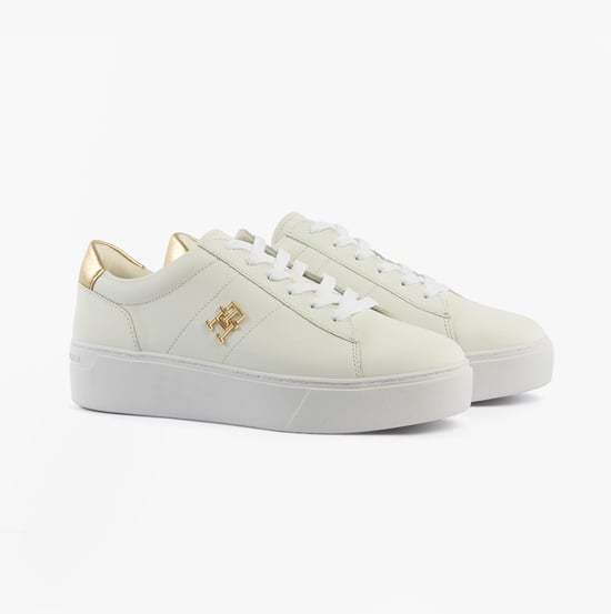 Tommy Hilfiger Platform Court Womens Trainers White - Image 2