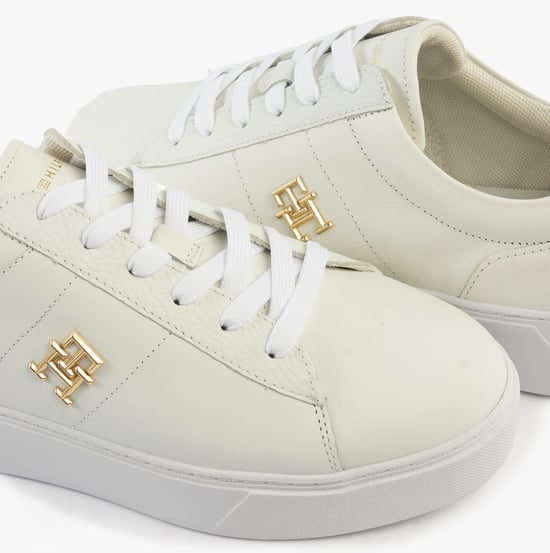 Tommy Hilfiger Platform Court Womens Trainers White - Image 6