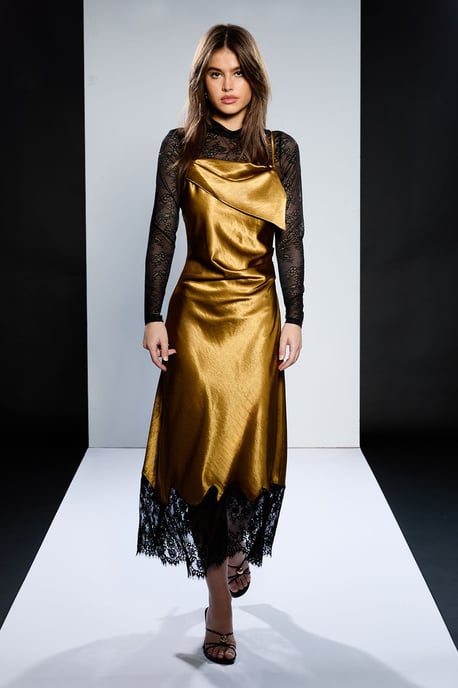 Runway 1.8.1.8 Lace Trim Midi Dress - Image 1