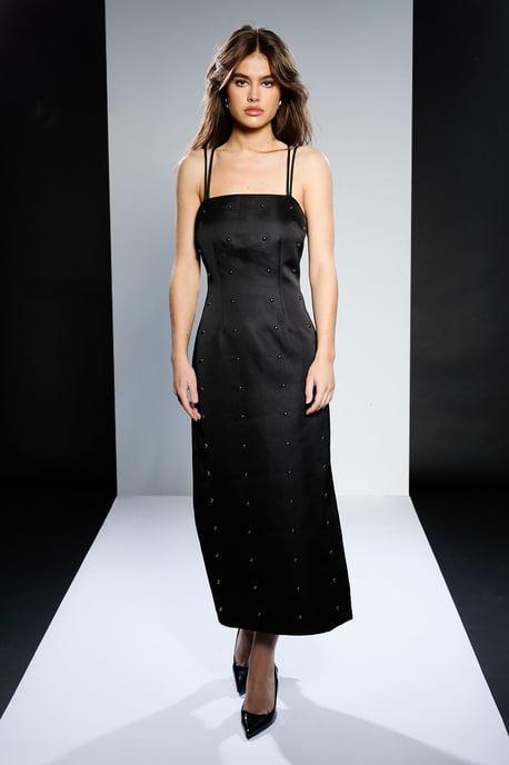 Runway 1.8.1.8 Strapless Stud Detail Midi Dress - Image 1