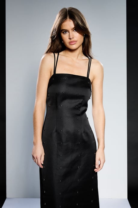 Runway 1.8.1.8 Strapless Stud Detail Midi Dress - Image 2