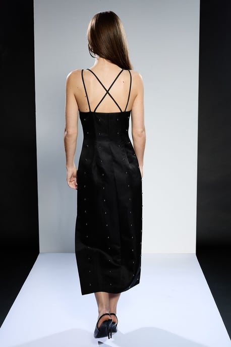Runway 1.8.1.8 Strapless Stud Detail Midi Dress - Image 3