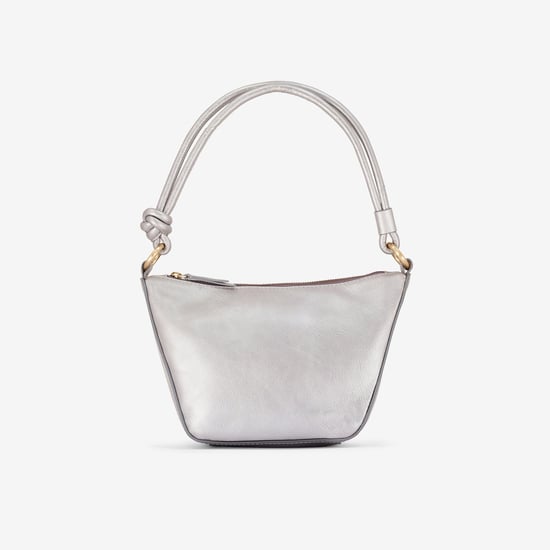 Camille Tie Silver Leather Bags - Image 1