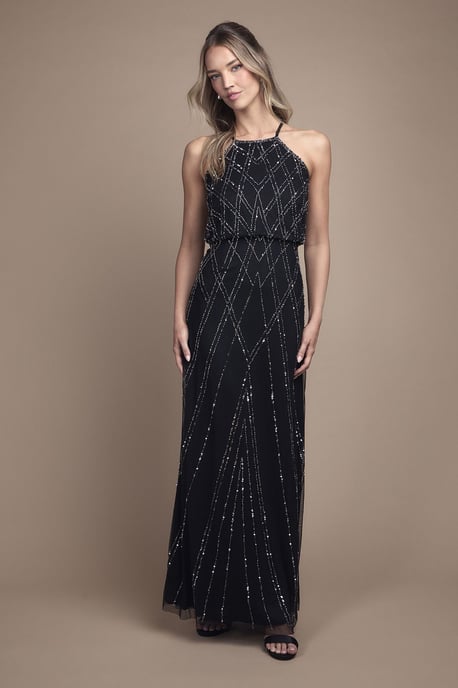 Sleeveless Sequin Maxi Bridesmaid Dress - Image 1