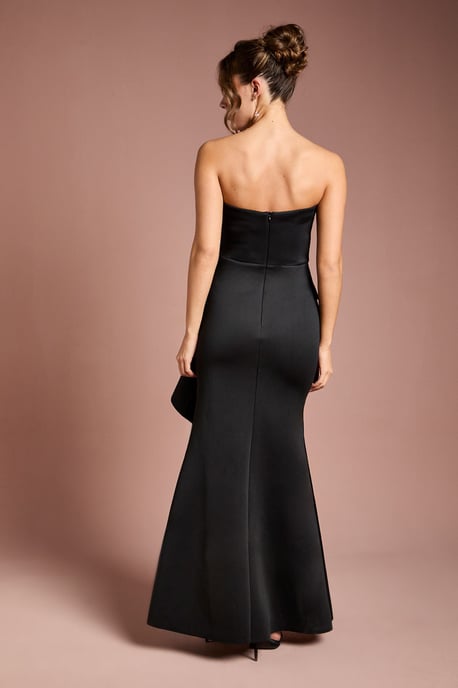 Bandeau Ruffle Stretch Crepe Maxi Dress - Image 3