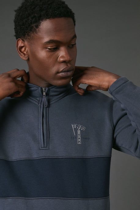 Navy Lighthouse Half Zip Jumper - Image 4