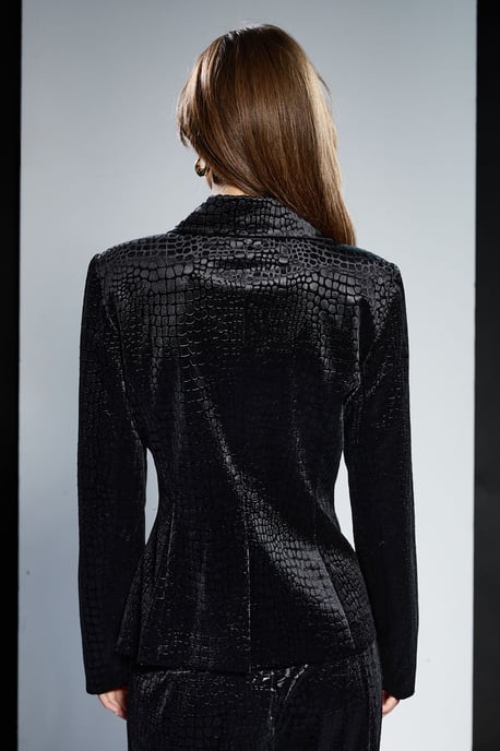 Runway 1.8.1.8 Croc Jacquard Velvet Blazer - Image 3