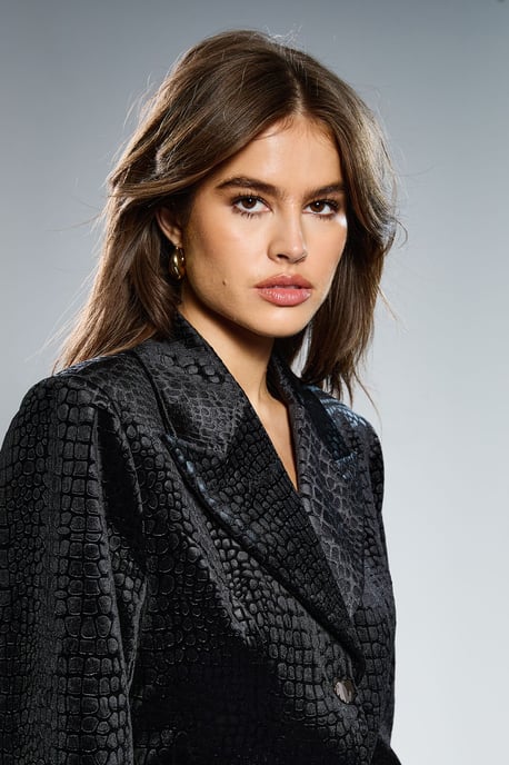 Runway 1.8.1.8 Croc Jacquard Velvet Blazer - Image 4