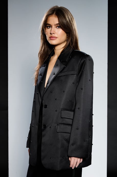 Runway 1.8.1.8 Stud Detail Single Breasted Blazer - Image 1