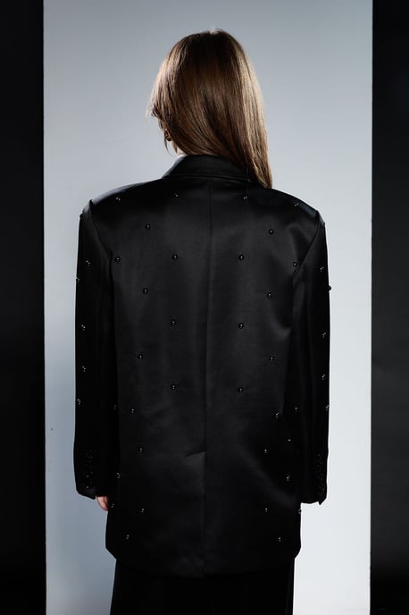 Runway 1.8.1.8 Stud Detail Single Breasted Blazer - Image 2