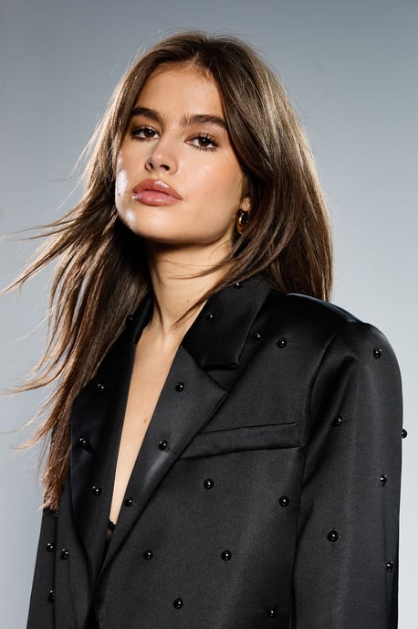 Runway 1.8.1.8 Stud Detail Single Breasted Blazer - Image 3