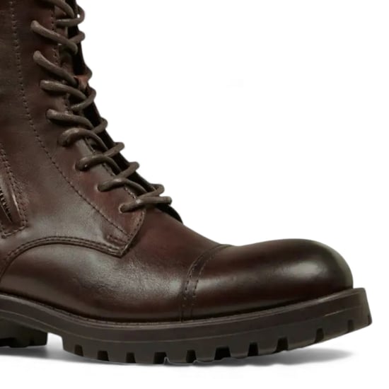 Windsorsmith Heren Marron Bruine Leren Militaire Gevechtslaarzen - Willem - Image 5