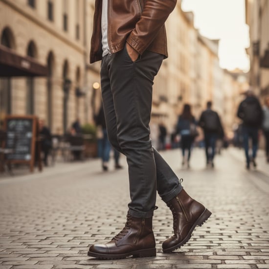 Windsorsmith Heren Marron Bruine Leren Militaire Gevechtslaarzen - Willem - Image 6
