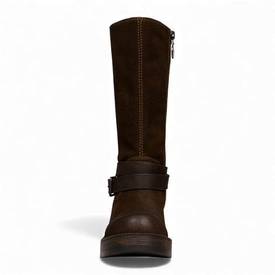 Windsorsmith Womens Brownie Suede Leather Mid-Calf High Western Riding Boots - Gotcha - Image 4