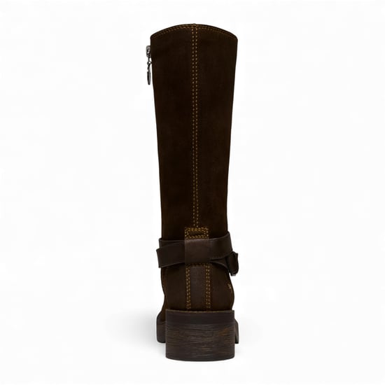 Windsorsmith Womens Brownie Suede Leather Mid-Calf High Western Riding Boots - Gotcha - Image 5