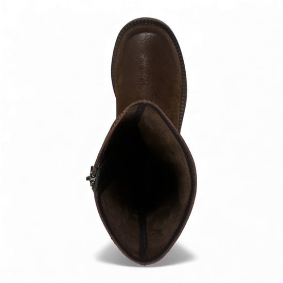 Windsorsmith Womens Brownie Suede Leather Mid-Calf High Western Riding Boots - Gotcha - Image 6