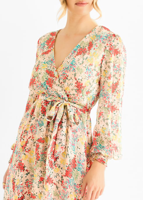 Multi Jacquard Chiffon Midi Dress - Image 2