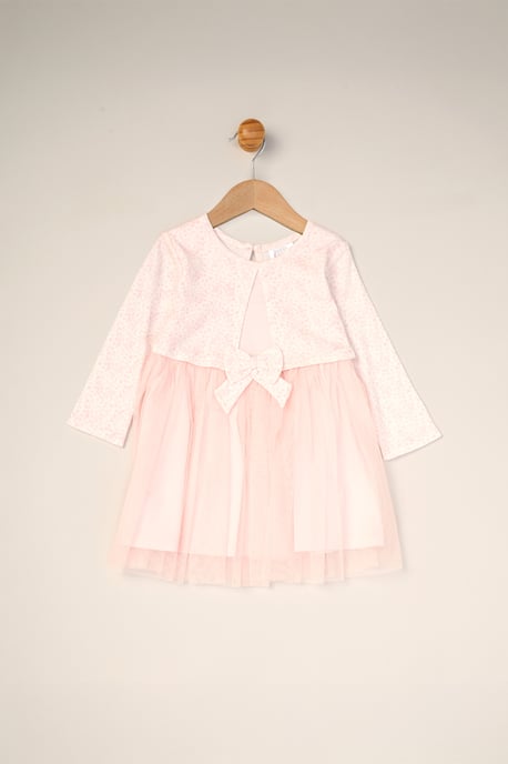 Mock Cardigan Dress for Baby - Image 1