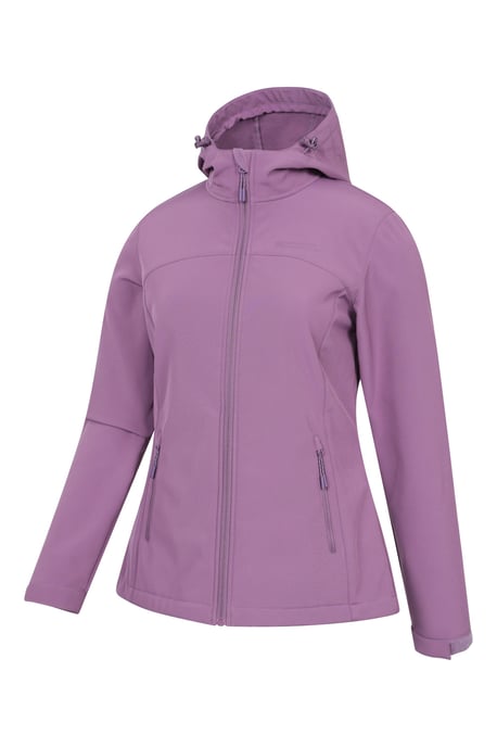 'Exodus' Women's Softshell Jacket with Multiple Pockets Water Resistant Coat Purple - Image 5