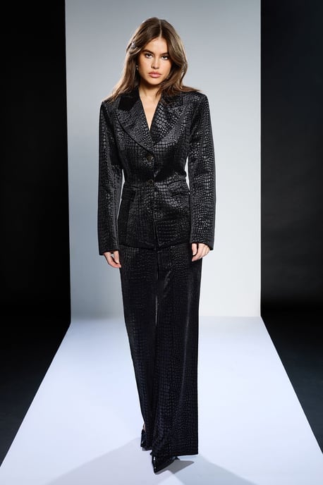 Runway 1.8.1.8 Croc Jacquard Velvet Trouser - Image 1