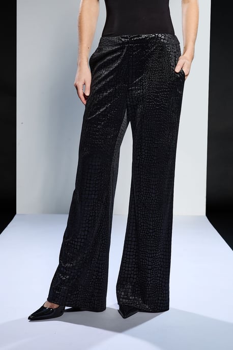 Runway 1.8.1.8 Croc Jacquard Velvet Trouser - Image 2