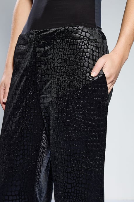 Runway 1.8.1.8 Croc Jacquard Velvet Trouser - Image 4