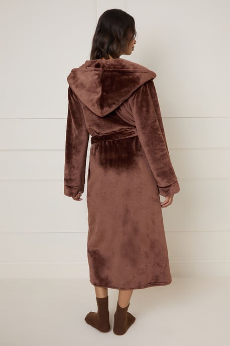 Velour Hooded Dressing Gown - Image 3