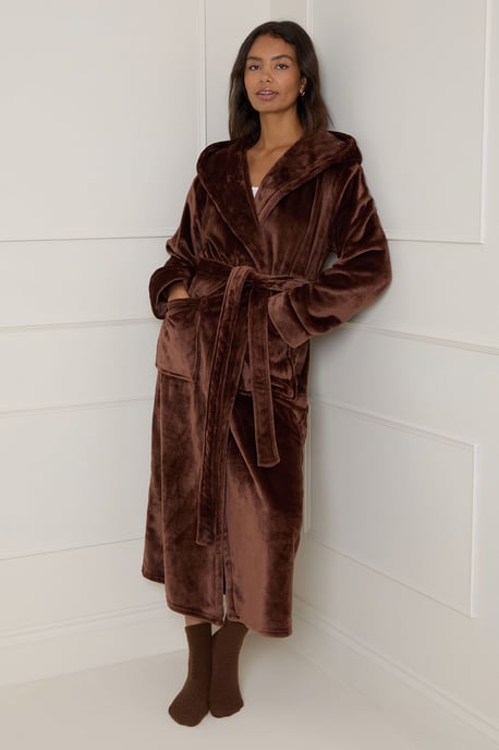 Velour Hooded Dressing Gown - Image 4