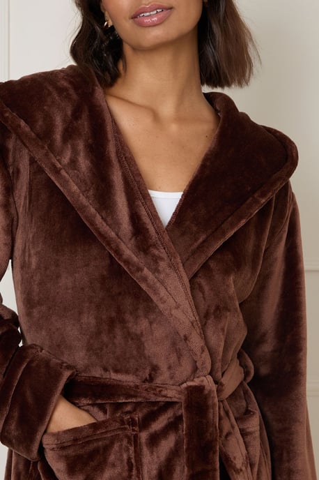 Velour Hooded Dressing Gown - Image 5