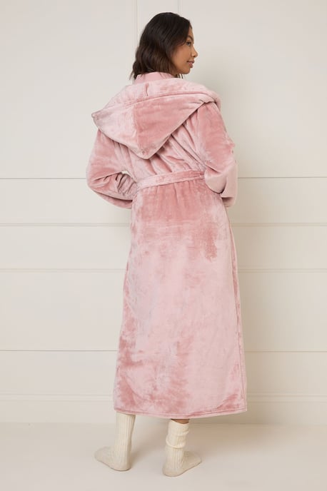 Velour Hooded Dressing Gown - Image 3