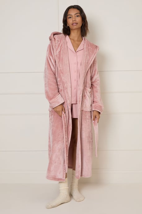Velour Hooded Dressing Gown - Image 4