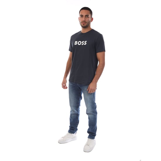 BOSS Orange Mens RN Center Logo T-Shirt 50491706 - Image 3