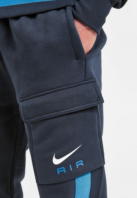Nike Air Mens Fleece BB Crewneck Tracksuit in Navy - Image 6