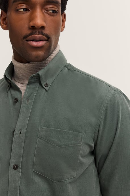 Bugatti Herren Corduroy overhemd in modern fit met button-down kraag - Image 4