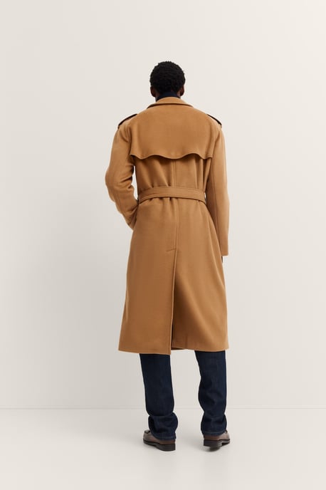 Bugatti Herren Trenchcoat zweireihig mit Gürtel, Woll-Kaschmir-Mix - Image 2