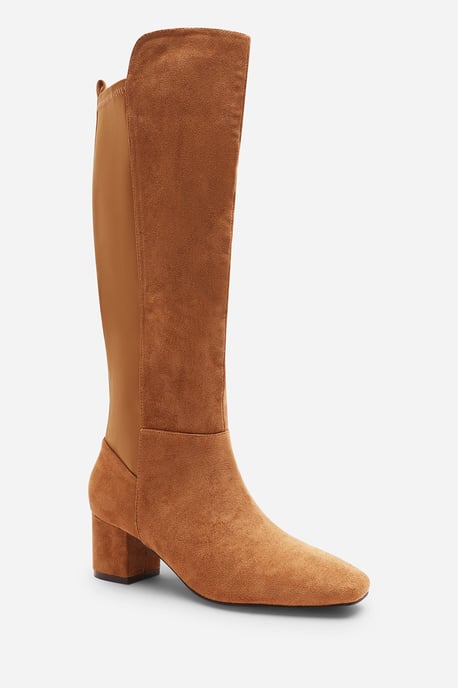 Wheres That From Womens 'Cherish' Block Heel Knee High Boots With Side Zip - Image 4