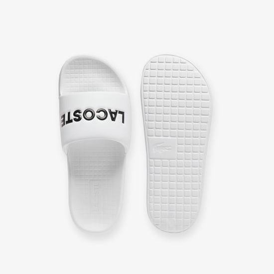 Men's Lacoste Serve Slide 1.0 Sliders in Black-White - Image 4