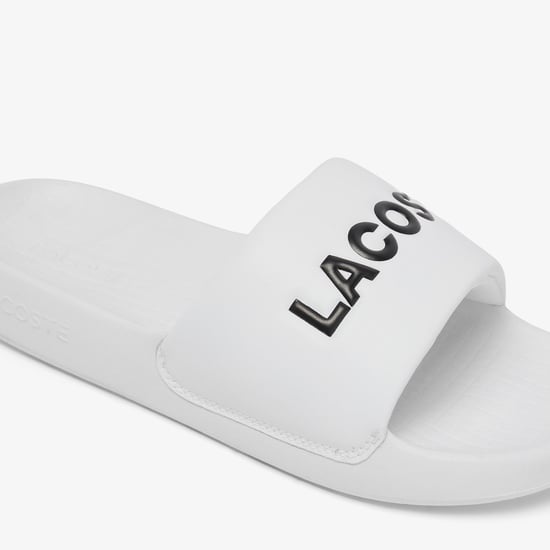 Men's Lacoste Serve Slide 1.0 Sliders in Black-White - Image 6