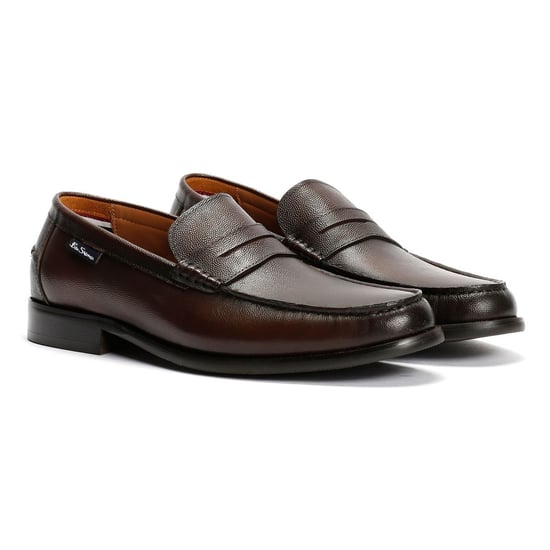 Ben Sherman Hester Leren Heren Bruine Instappers - Image 1