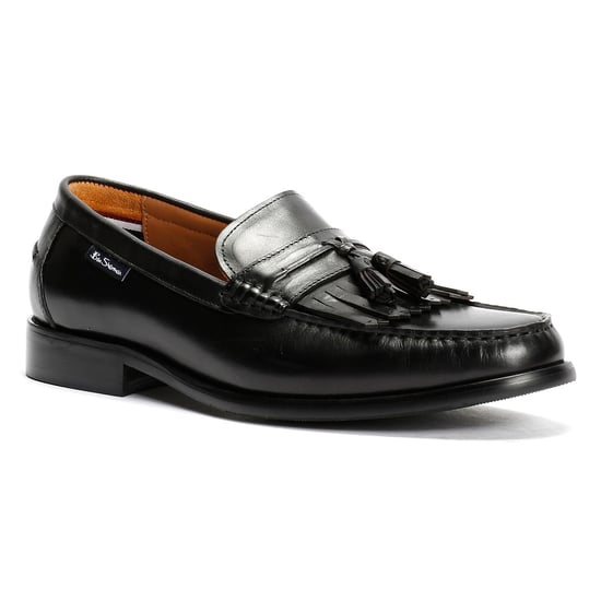 Ben Sherman Buster Leren Zwarte Mannelijke Instappers - Image 2