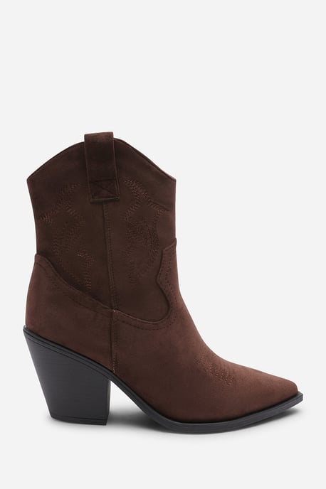 Wheres That From Womens 'Whitney' Suede Cowboy Boots Ankle Length Western Block Heel - Image 5