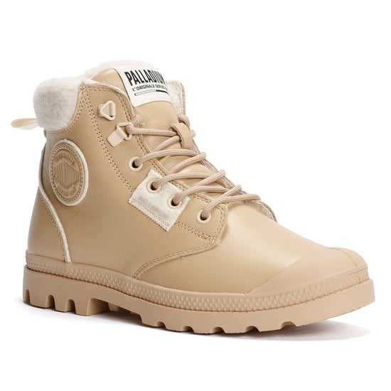 Palladium Pampa HI Snow Warm Leren Vrouwen Beige Laarzen - Image 2