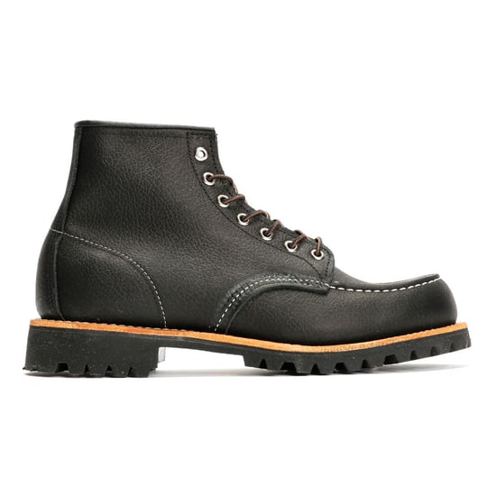 Red Wing Roughneck 6" Moc Toe Work Leather Men's Black Boots - Image 5